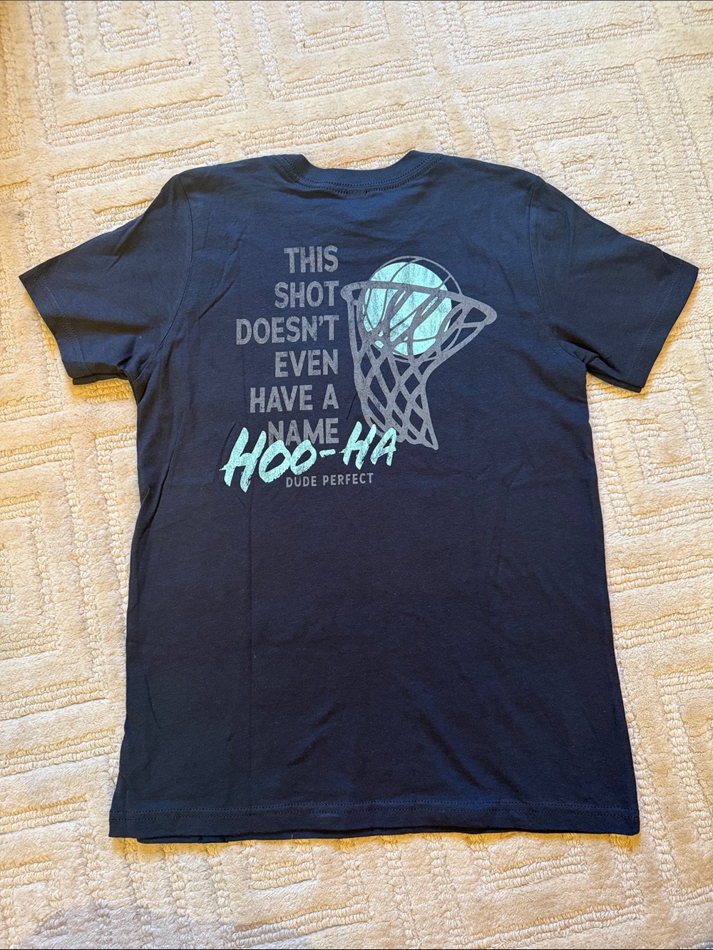 Dude Perfect 'Hoo-Ha' Basketball Graphic Tee - Black with Teal Print